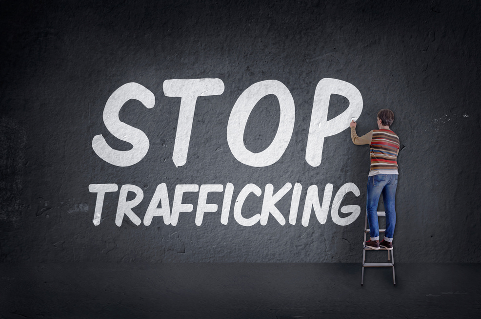 Stop trafficking writing on the wall